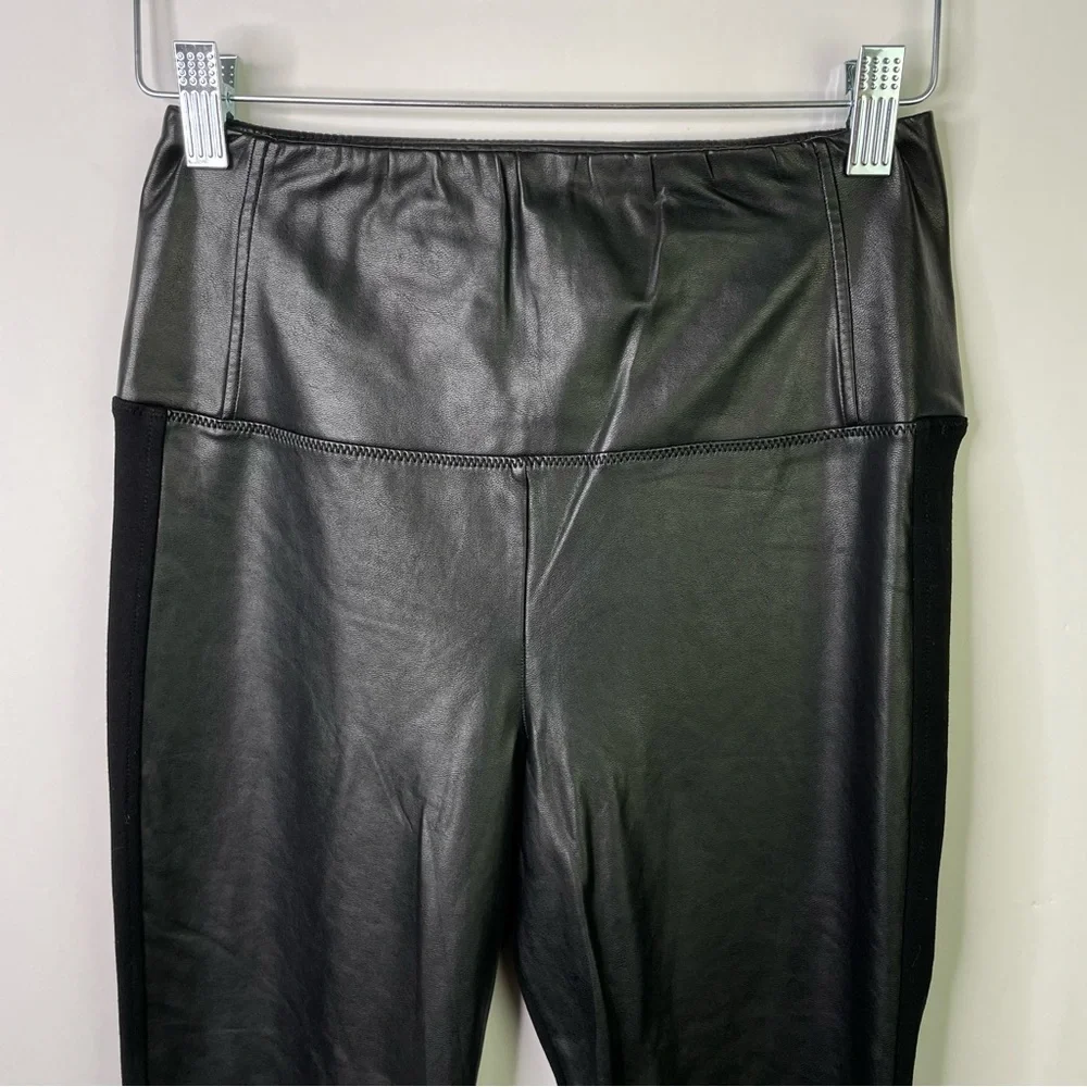 Aritzia Wilfred Free Daria Pant High Waisted Vegan Leather Leggings Black Size M - Picture 4 of 14